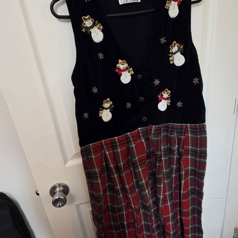Festive Black and Red Maxi Dress